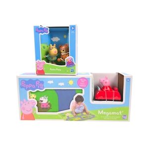 Peppa Pig Megamat Felt Play Mat with Vehicle, +  Pedro Pony Toy Figure- BUNDLE